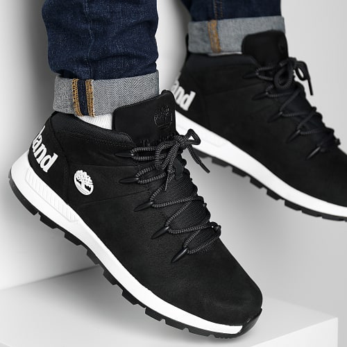 Baskets Sprint Trekker Mid A5SB7 Black Nubuck White