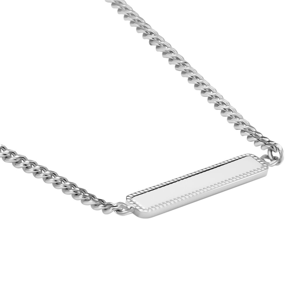 Collier Jordana Argent Blanc