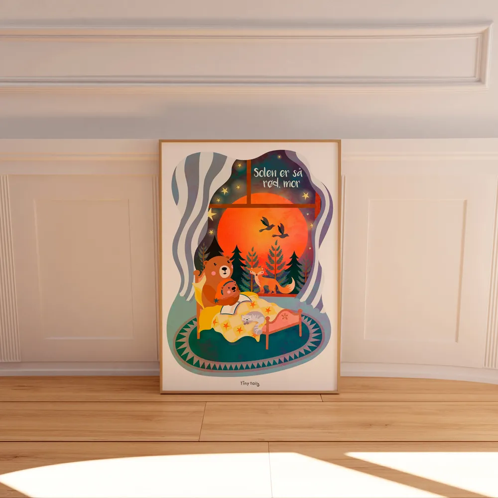 Poster&Frame Plakat - Solen er så rød, mor