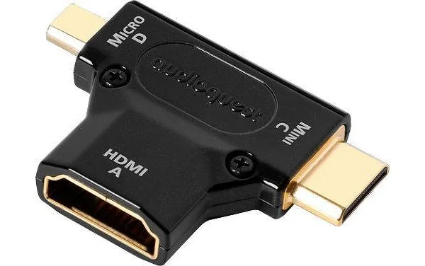 Audioquest HDMI femelle vers micro et mini-HDMI mâle Adaptateurs vidéo