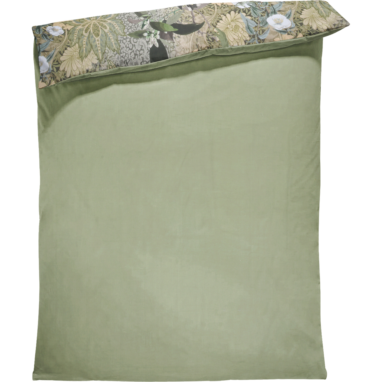 Bettwäsche Satin Jungle grün 200x210 2x65x65 Bettanzug Fra