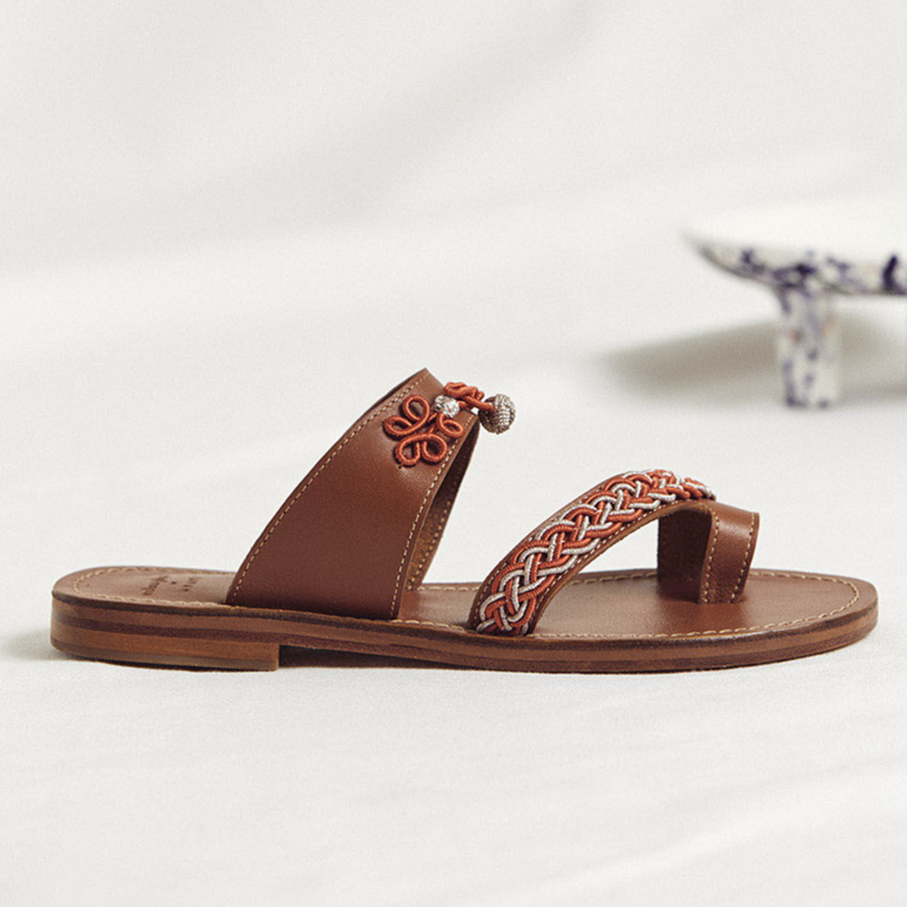Mellow Yellow Sandales en Cuir Bahaar cognac