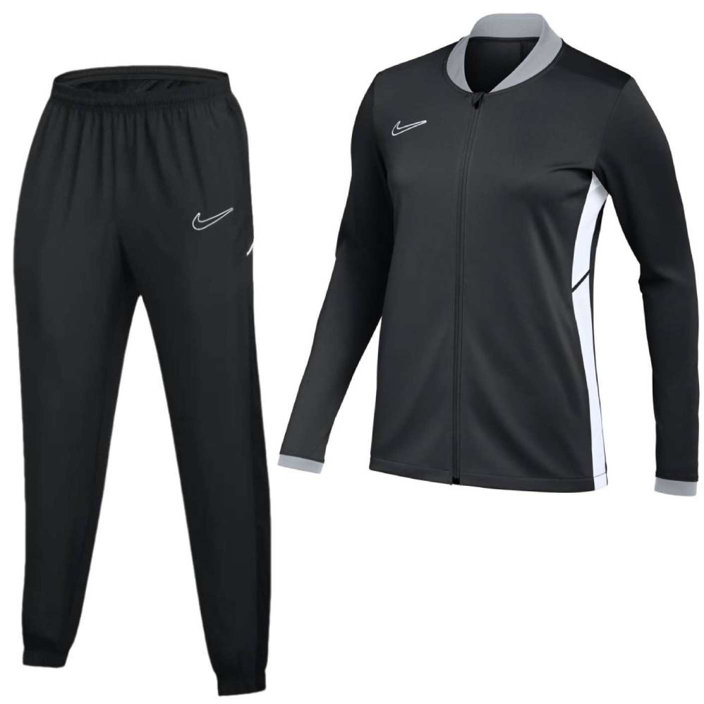 Nike Academy 25 Trainingspak Full-Zip Kids Zwart Grijs Wit