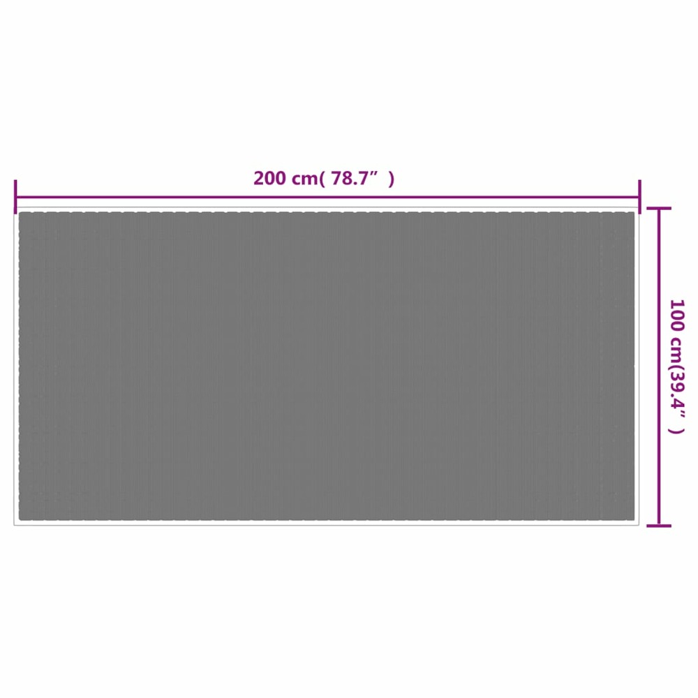 Tapis d'extérieur gris et blanc 100x200 cm design réversible