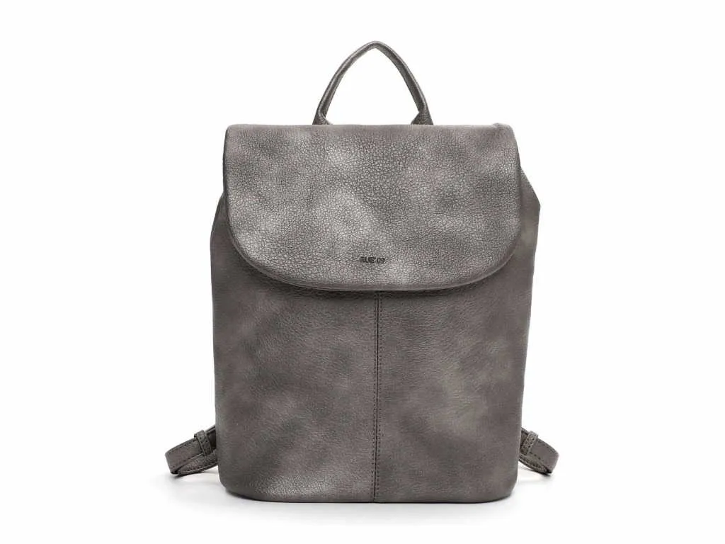 RUE68 Rucksack Altsilber Lederimitat