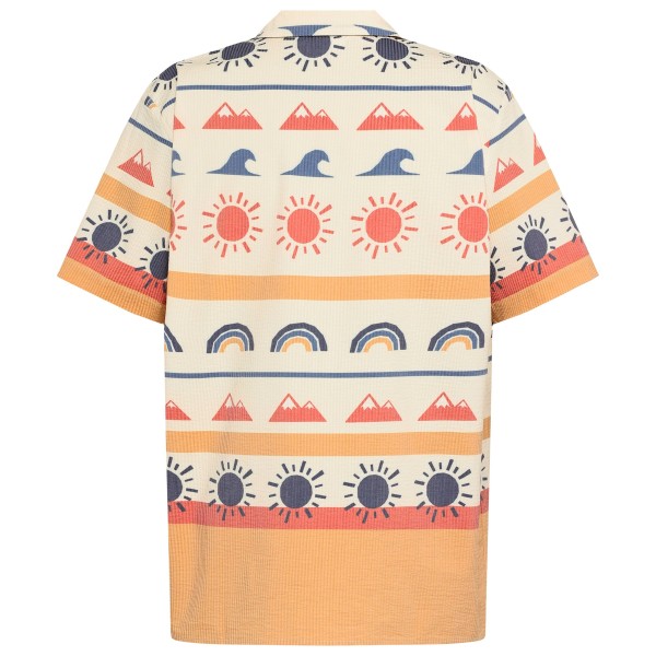 KnowledgeCotton Apparel - Box Fit Short Sleeved AOP Seersucker Shirt - Chemise