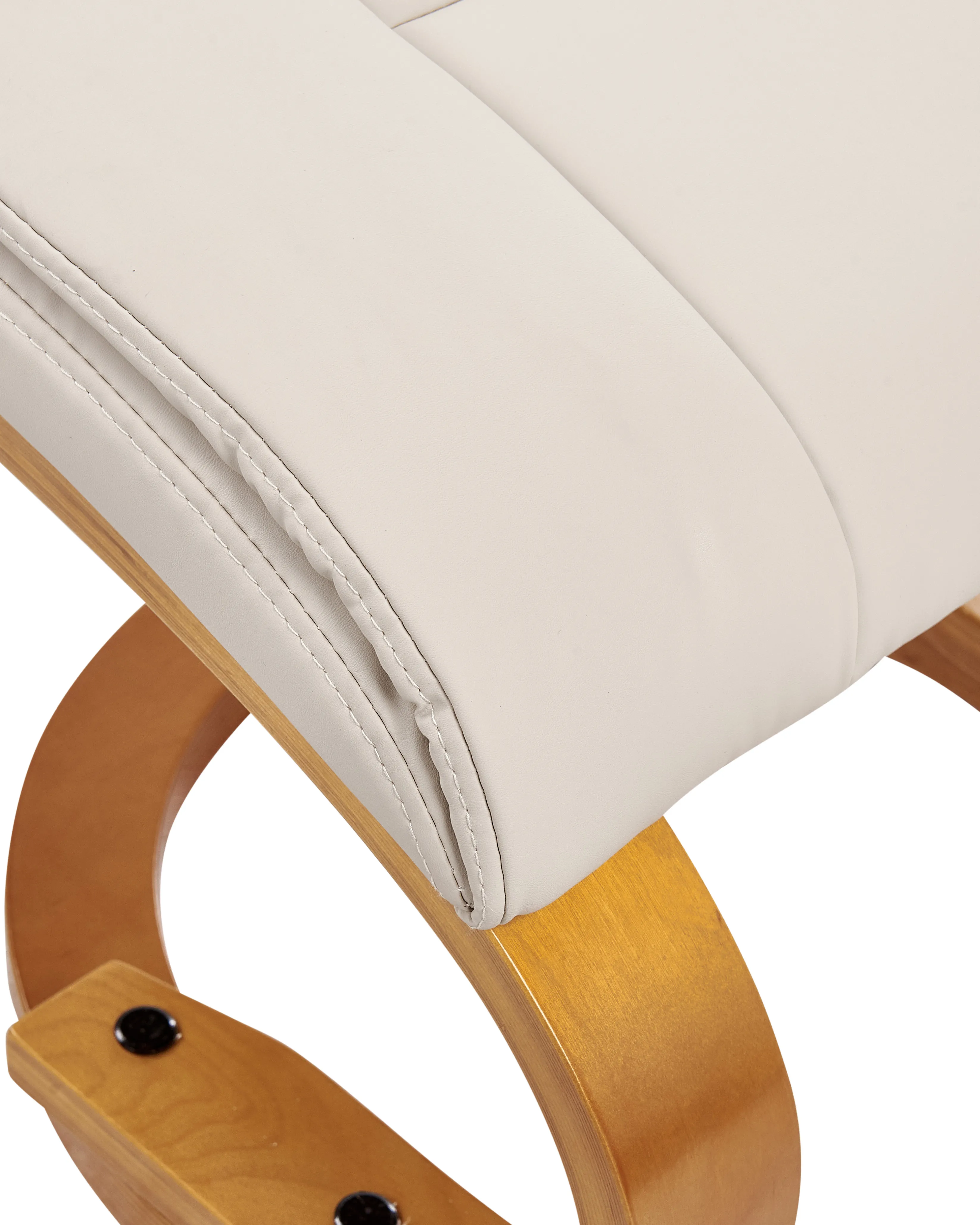 Massagestoel FORCE met voetenbank Kunstleer Lichtbeige
