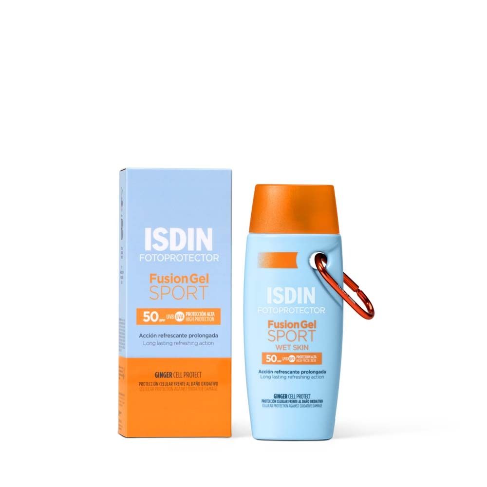 ISDIN FusionGel SPORT LSF50 extra wasserfest und schweißbeständiger Sonnenschutz mit ultraleichter Gel-Textur