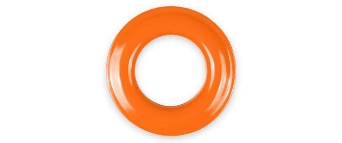 Ösen mit Scheiben, 8 mm Orange, SilberNähfreie Ösen