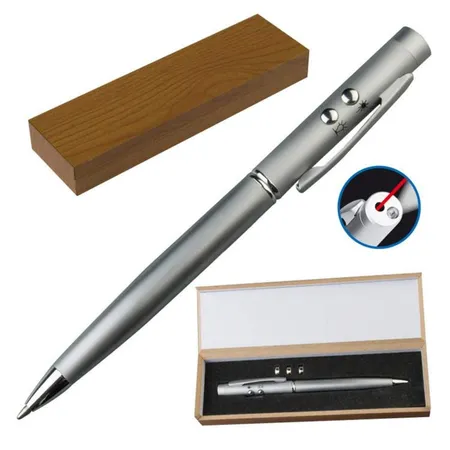 Macma LED Kugelschreiber aus Metall mit Laserpointer und Licht