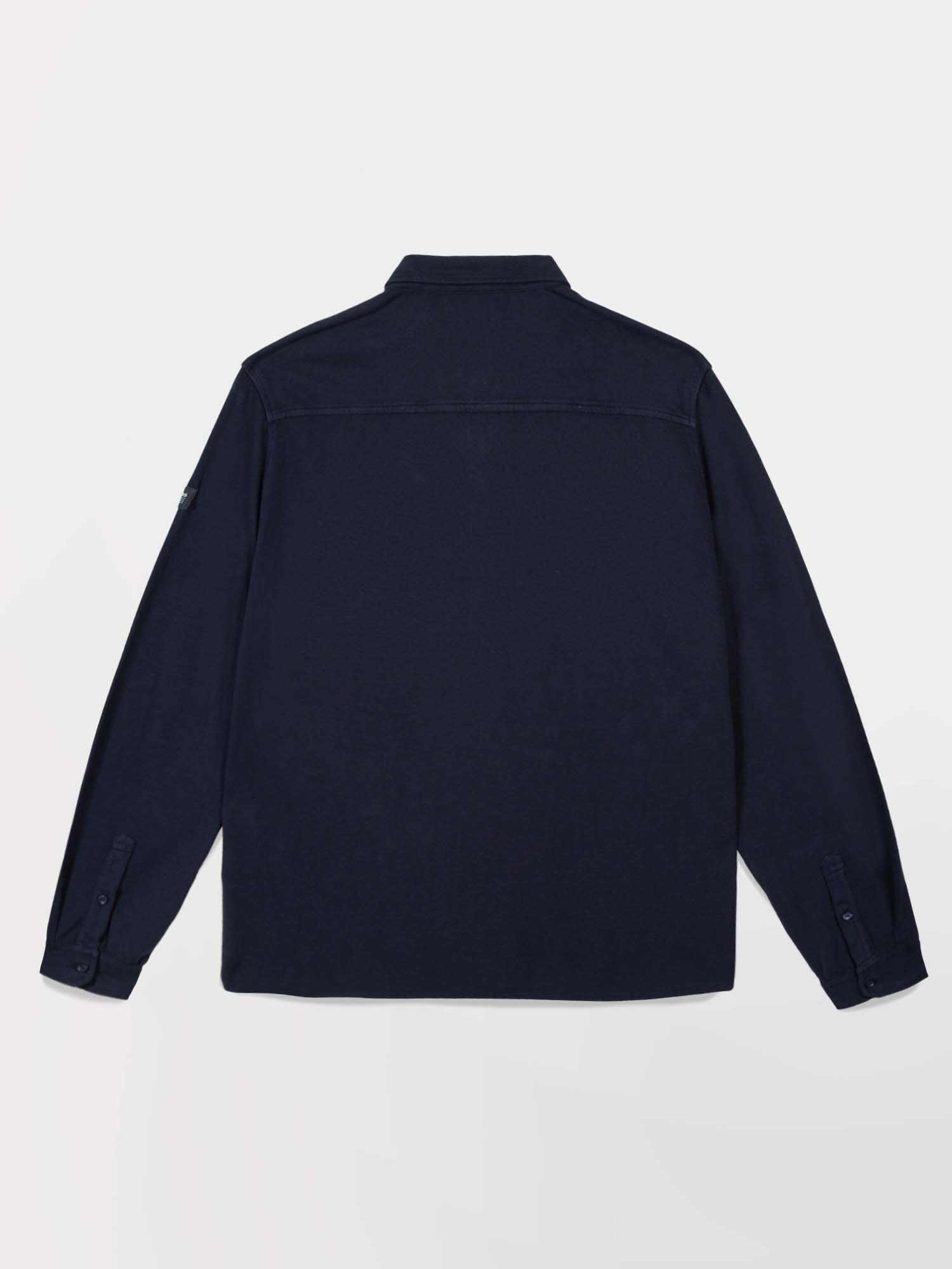 Chemise Homme Manches Longues Coton Piqué Marine