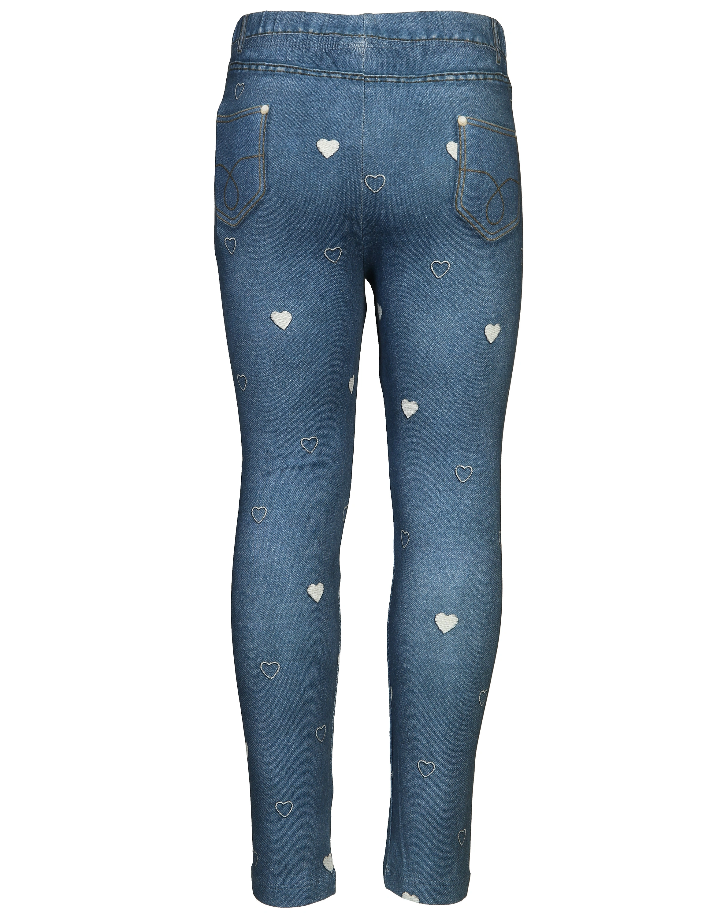Leggings HEARTS AOP in mittelblau