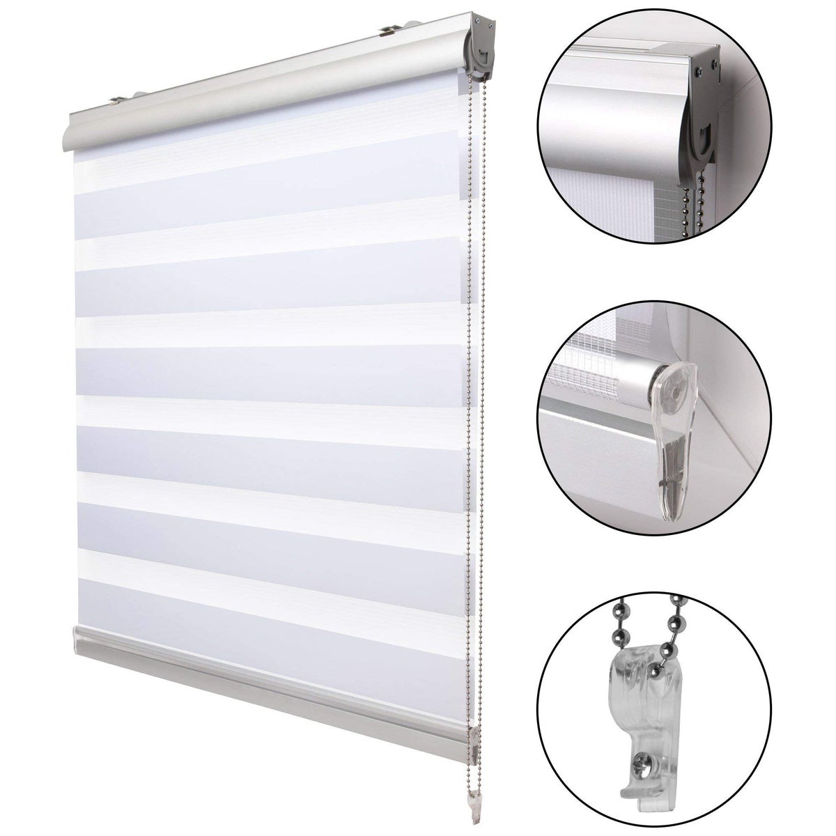Sol Royal SolDecor DK9 Dubbel Rolgordijn met Cassette 80x220cm Wit