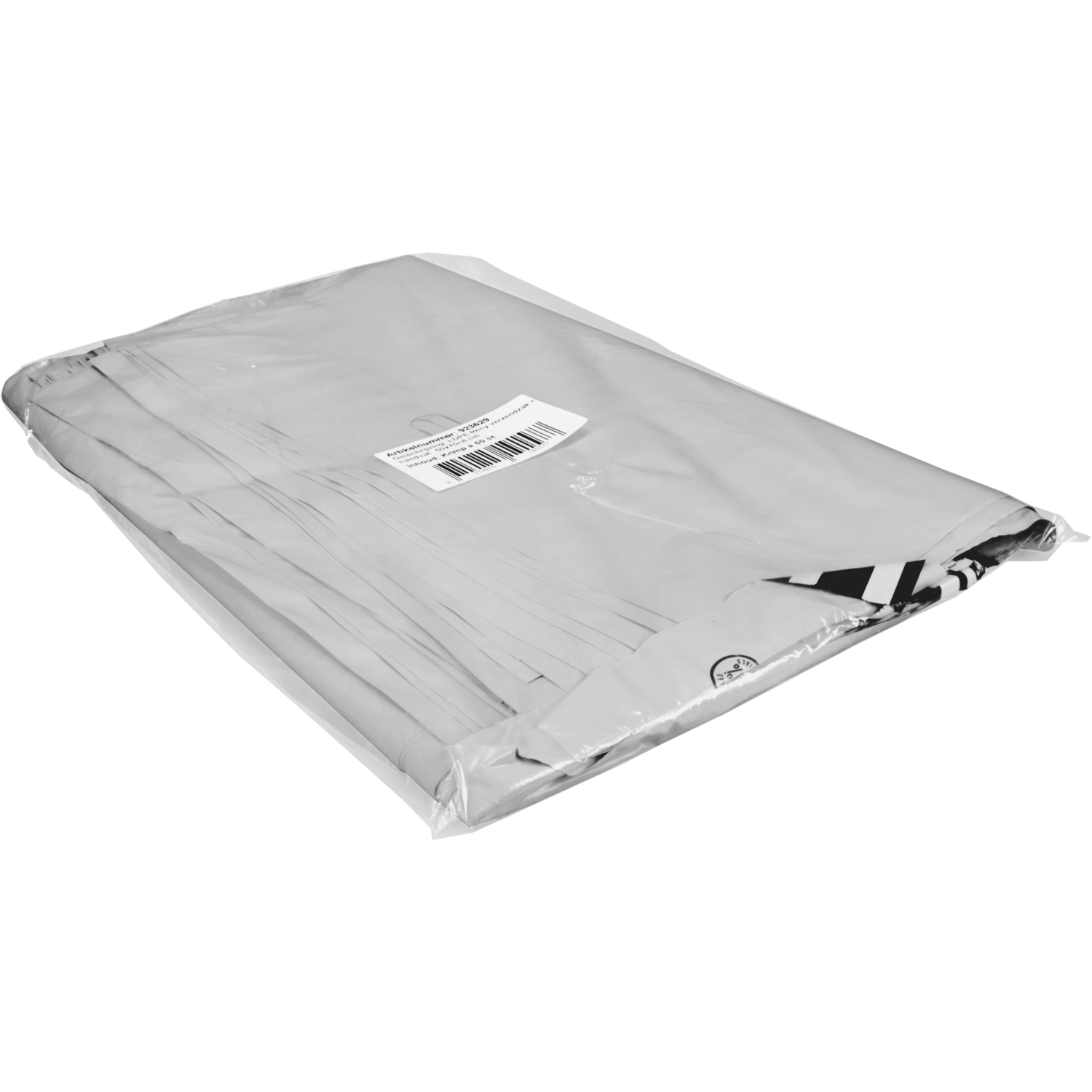 Zak, Verzendzak met handvat, Gerecycled LDPE, 50x70cm, 65my, wit