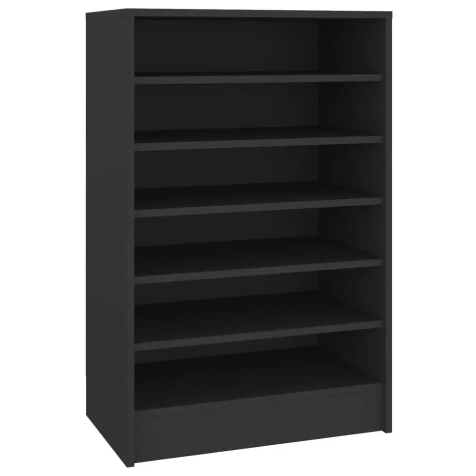 vidaXL - Schoenenkast - Zwart - Bewerkt hout