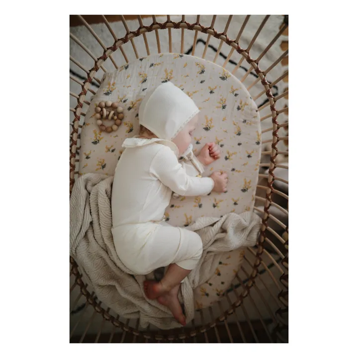 Bermbach Handcrafted Matelas ovale pour berceaux Lola et Emil en coton bio | Blanc