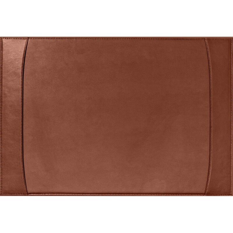 Quo Vadis - Sous-main à bandes latérales - Satiny -  56 x 38 cm - Cuir pleine fleur de vachette