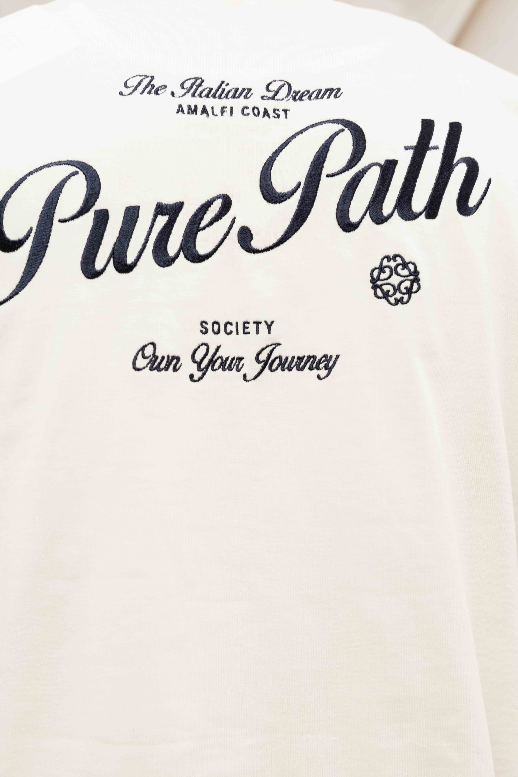 Pure Path Italian Dream Longsleeve T-Shirt Heren Gebroken Wit