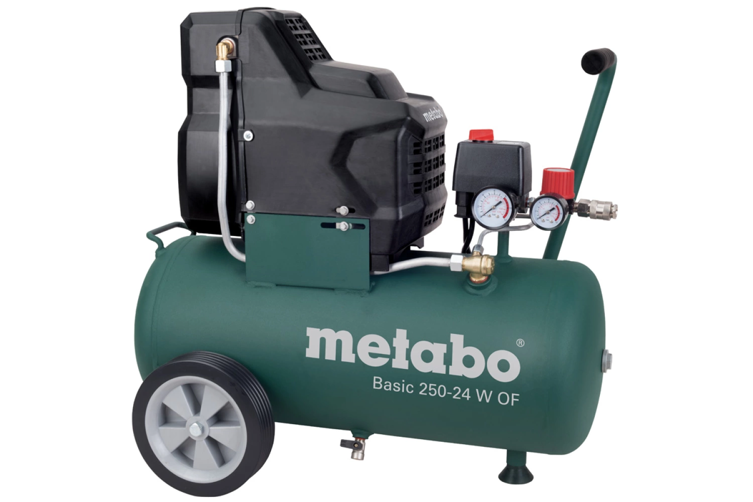 Metabo Basic 250-24 W OF olievrij compressor - 1500W - 8 bar - 24L - 100 l/min
