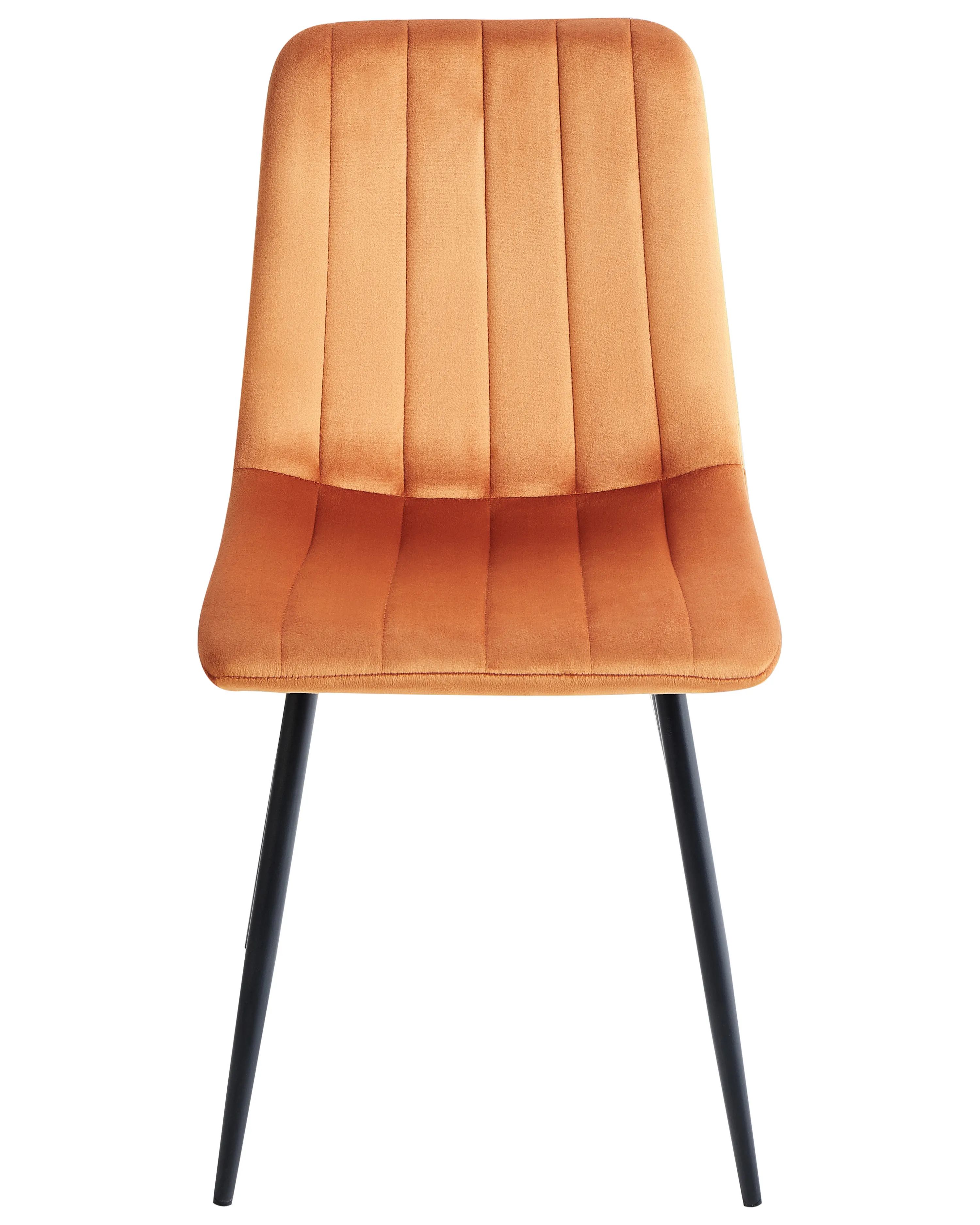 Set van 4 eetkamerstoelen KALISPELL Fluweel Oranje