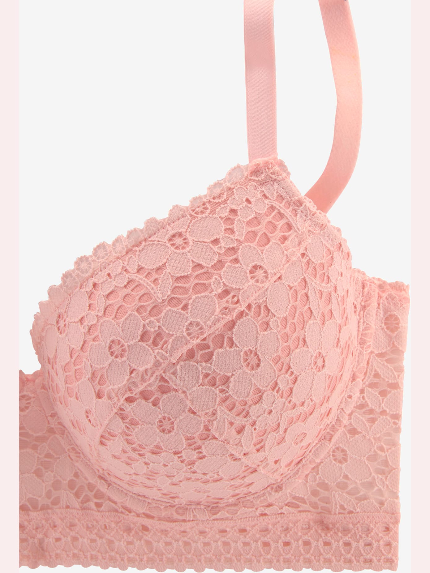 Soutien-gorge à coques tendance, dentelle florale