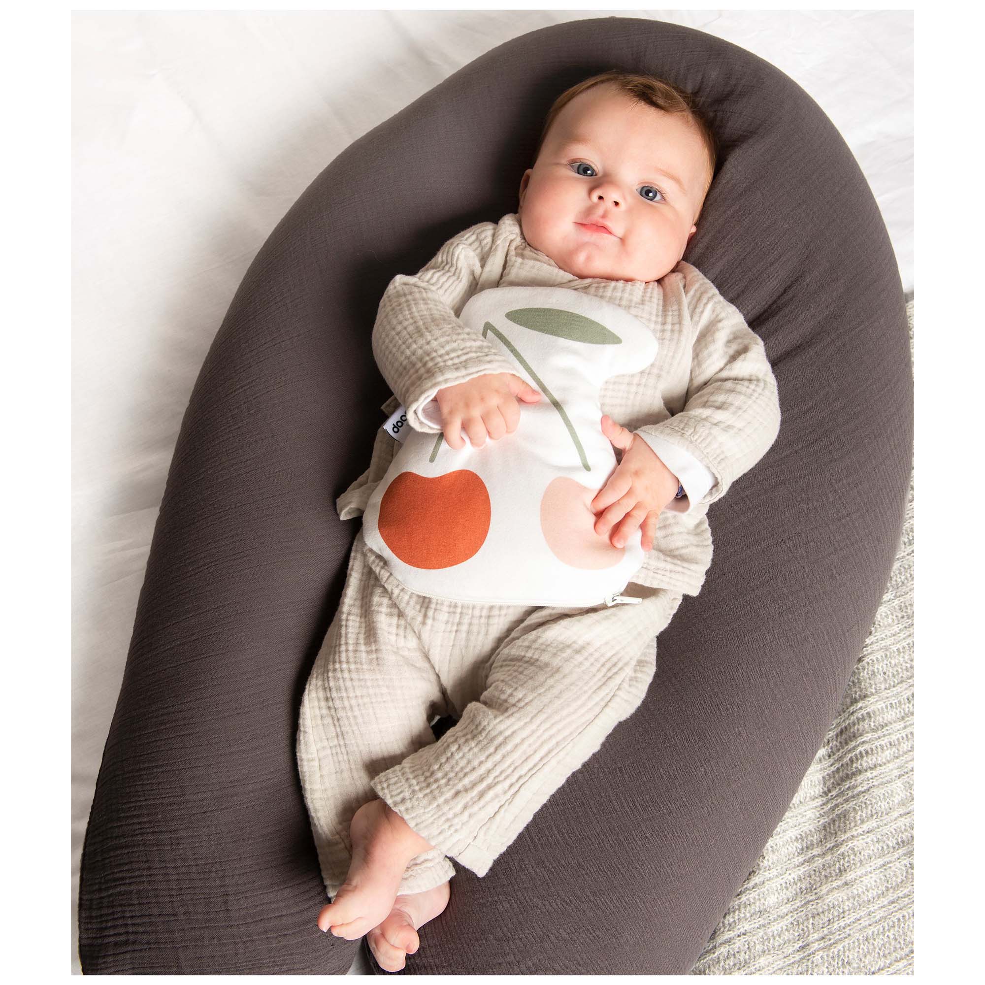 Doomoo Comfy big kussen Tetra grijs