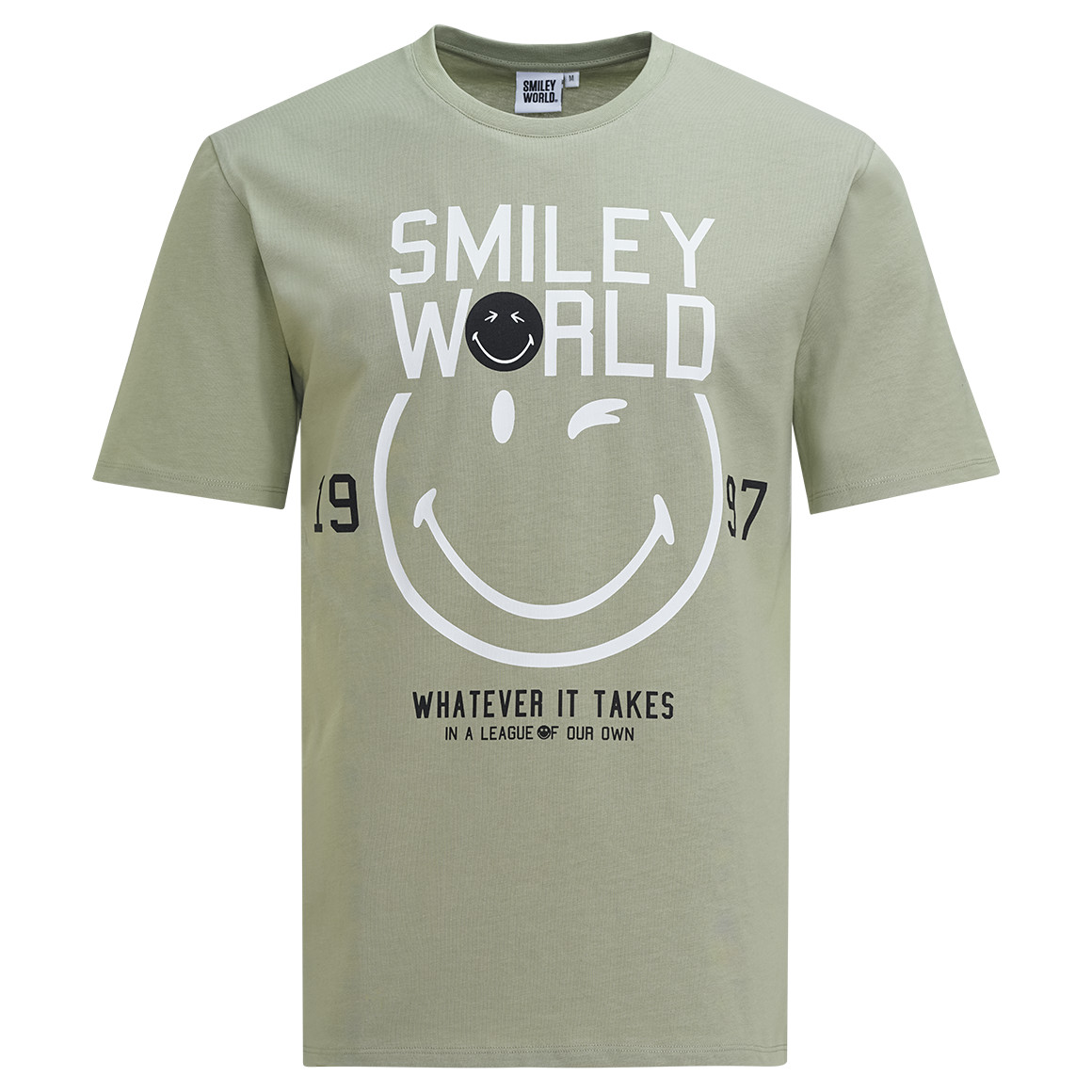 VanVaan SmileyWorld T-Shirt mit großem Print schilfgrün