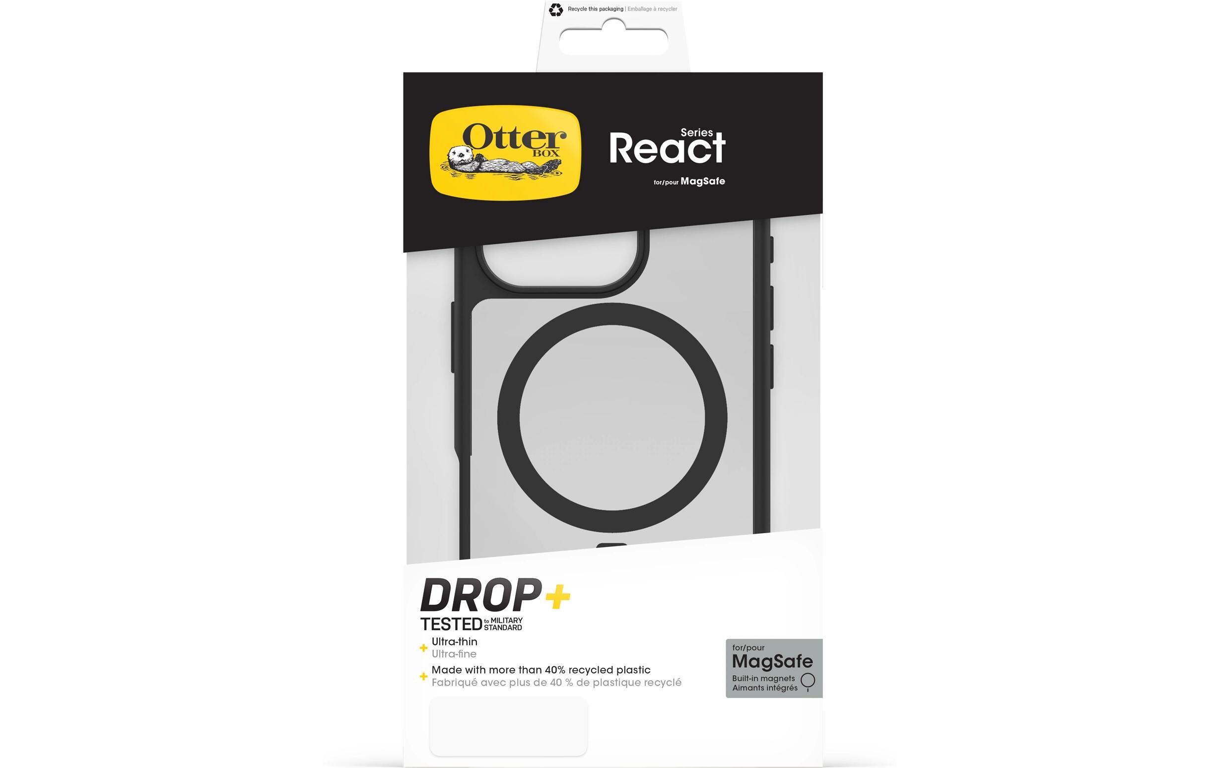 Back Cover React iPhone 16 Pro Schwarz/TransparentSchutzhülle für das Apple iPhone 16 Pro