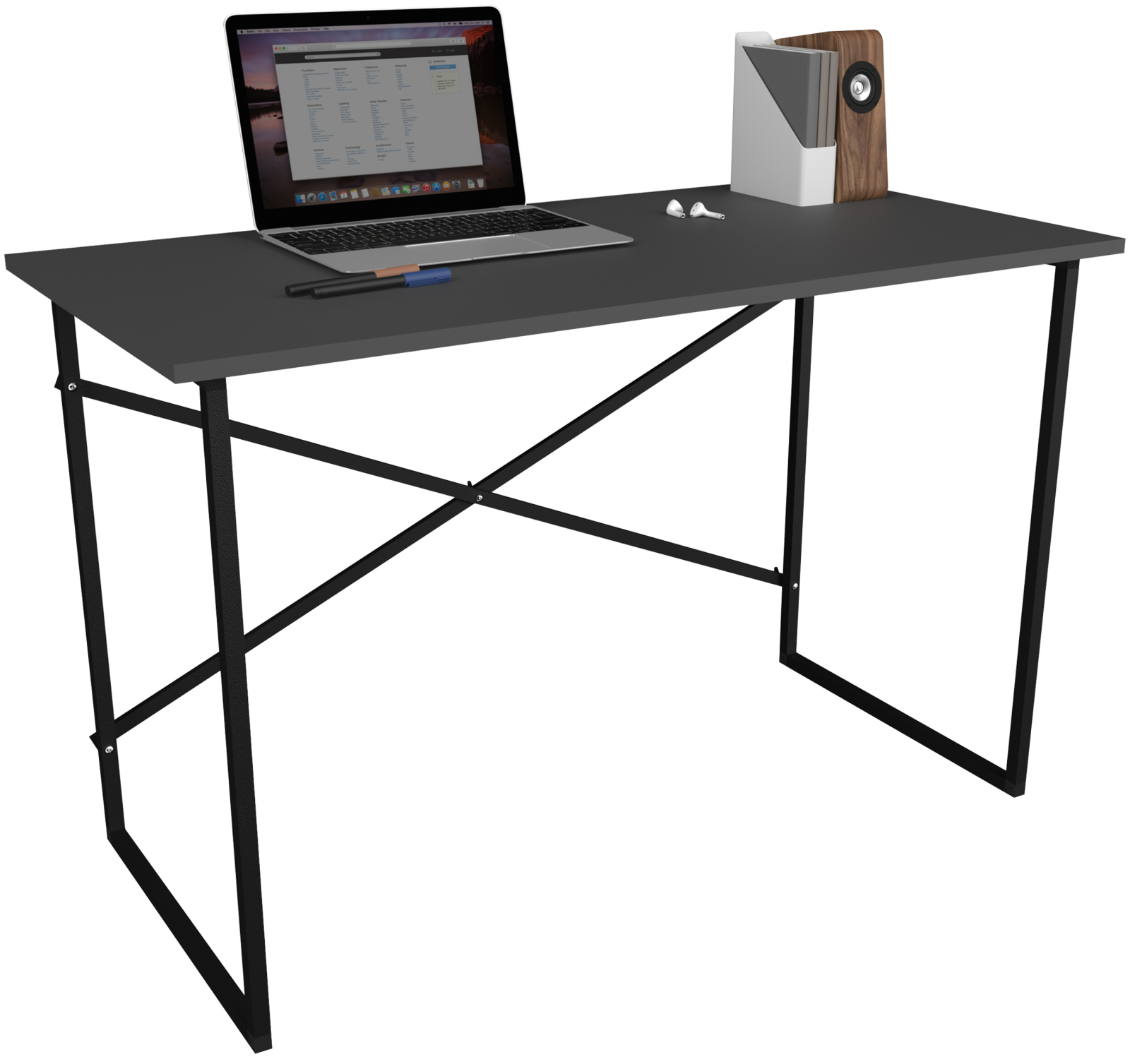 Schreibtisch - anthrazit - 90 cm