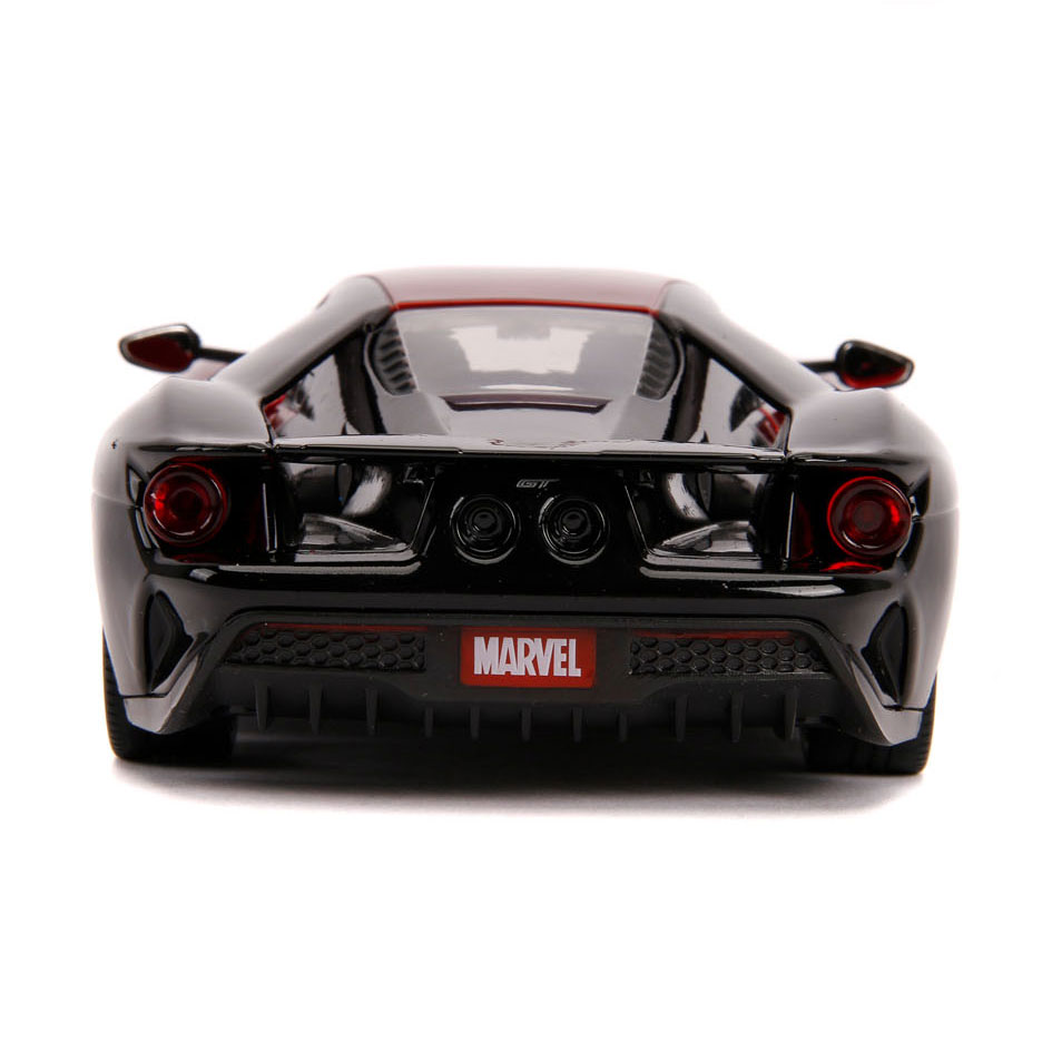 Jada Marvel Miles Morales Spiderman met 2017 Ford GT Auto 1:24