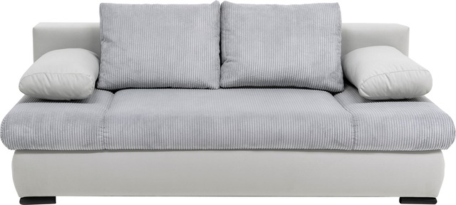 COLLECTION AB Schlafsofa »Chicago, B: 200 cm, Liegefl. 146x200 cm« mit Bettfunktion, Bettkasten & 2 Armlehnenkissen, Federkern
