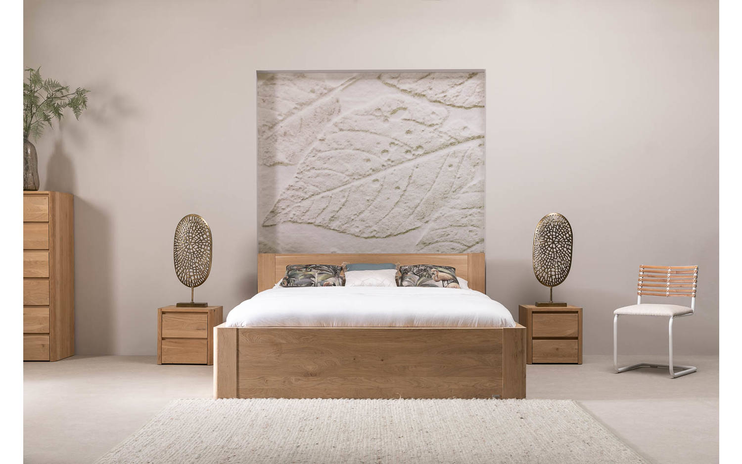 Goossens Bedframe Bibi - 160 x 200 - Eiken naturel - Hout
