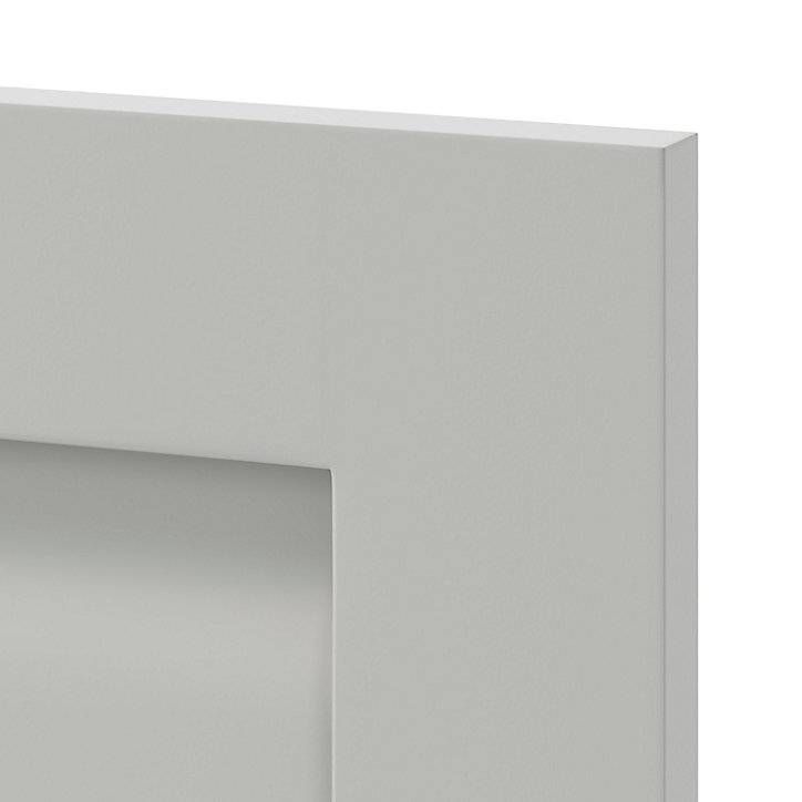 Porte de meuble de cuisine Garcinia gris ciment mat l. 30 cm x H. 90 cm GoodHome