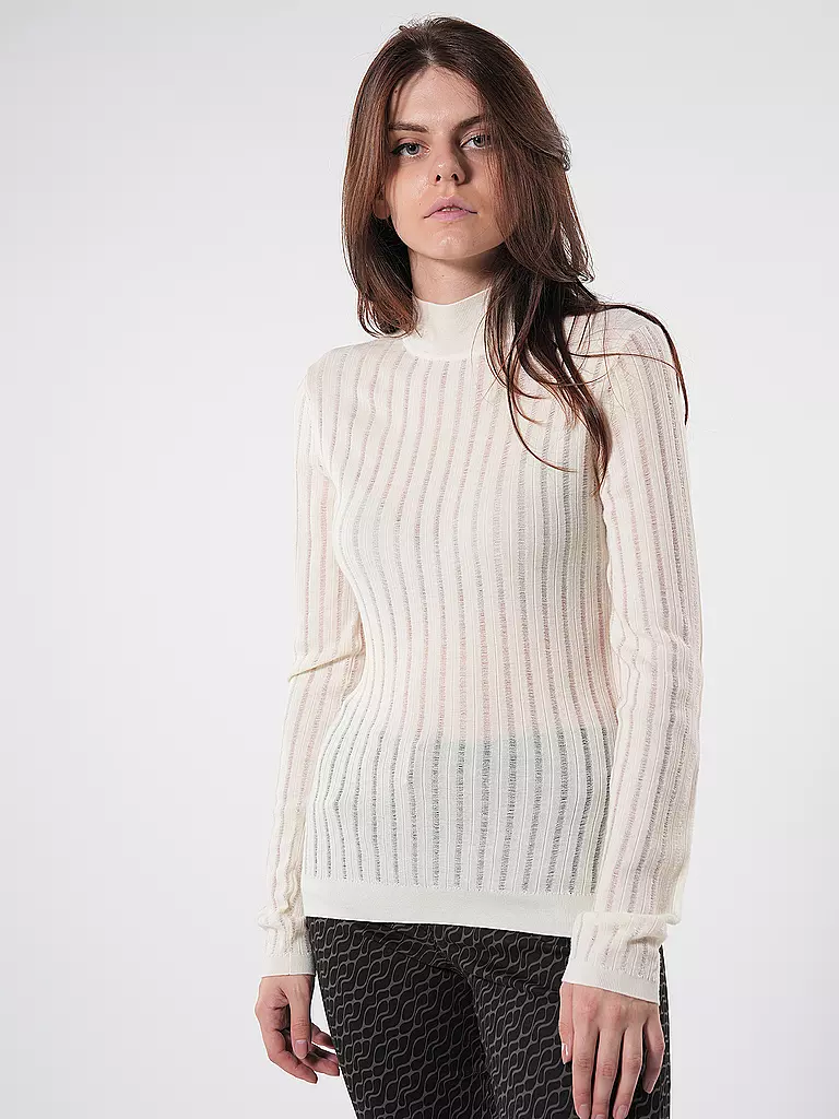 BOSS Rollkragenpullover FATIRAMI weiss