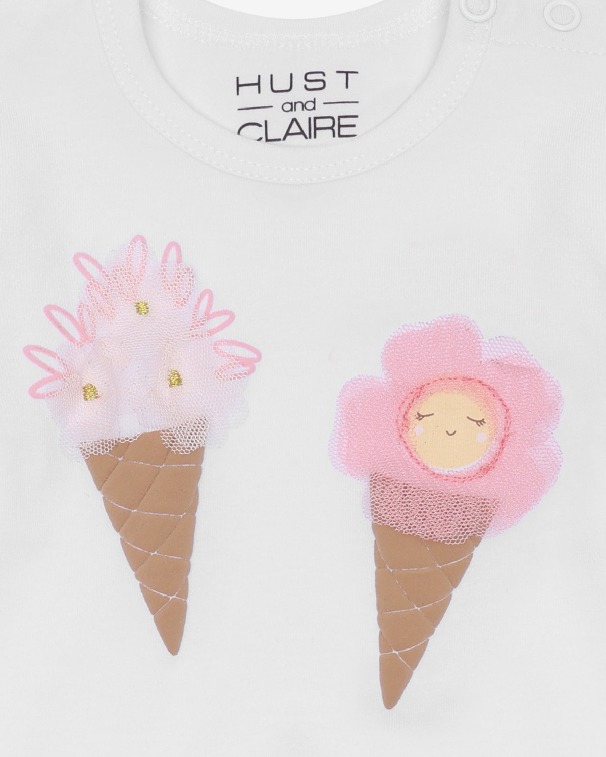Body m/ Puff ermer – 95% Bomull,5% Elastan | HCBritt Ice cream