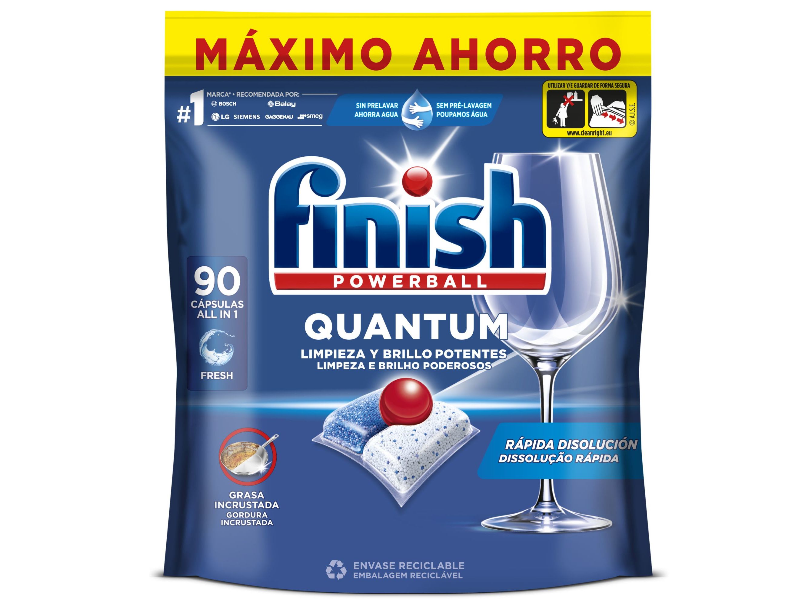 DETERGENTE LOIÇA MÁQUINA FINISH QUANTUM REGULAR 90P