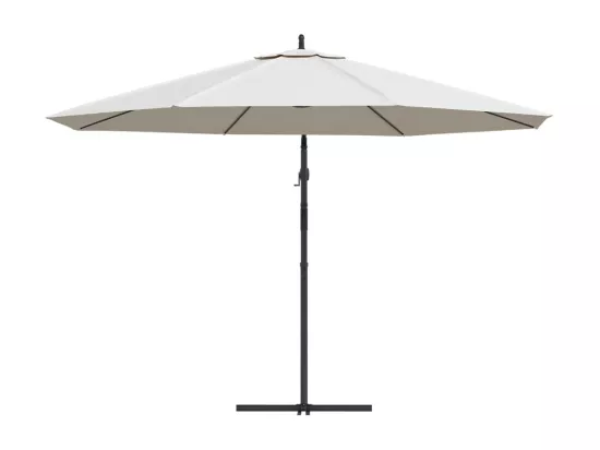 Parasol cantilever 3,5 m blanc sable
