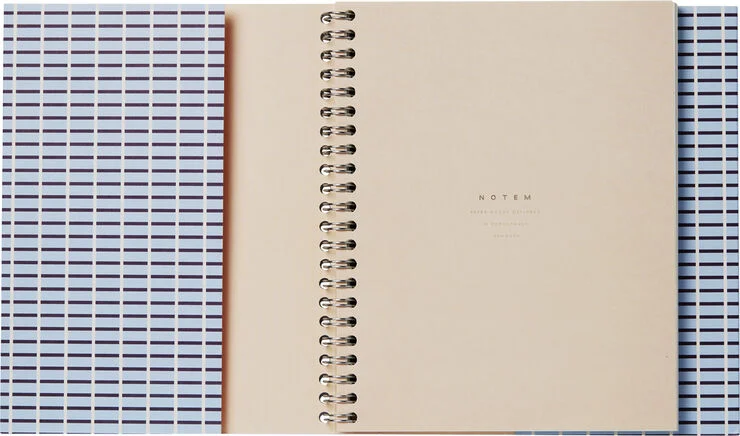 Notem NELA Notebook med spiralryg - Medium, blå