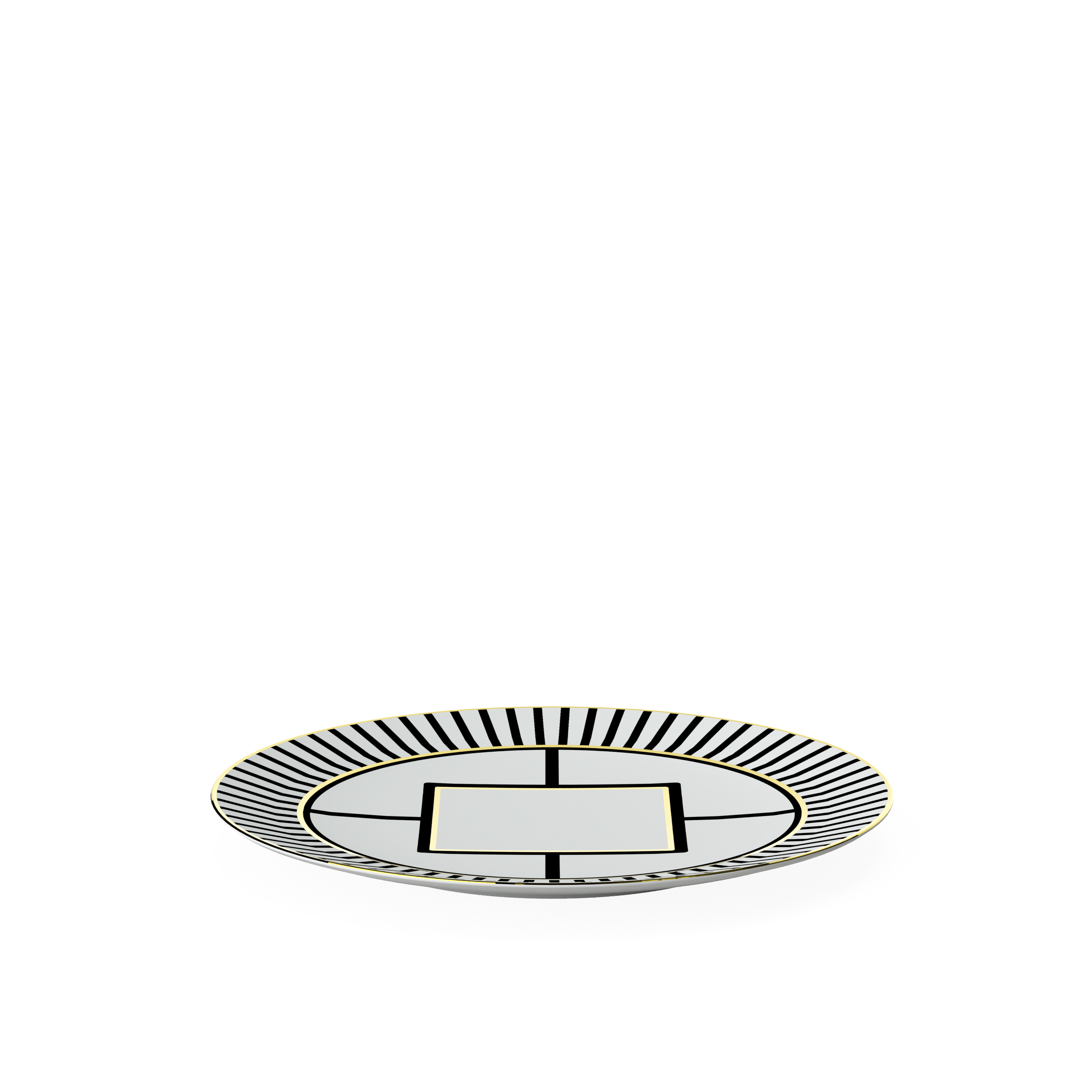 MetroChic Appetizer and dessert plate Multi-colored, 8.7'', Premium Bone Porcelain