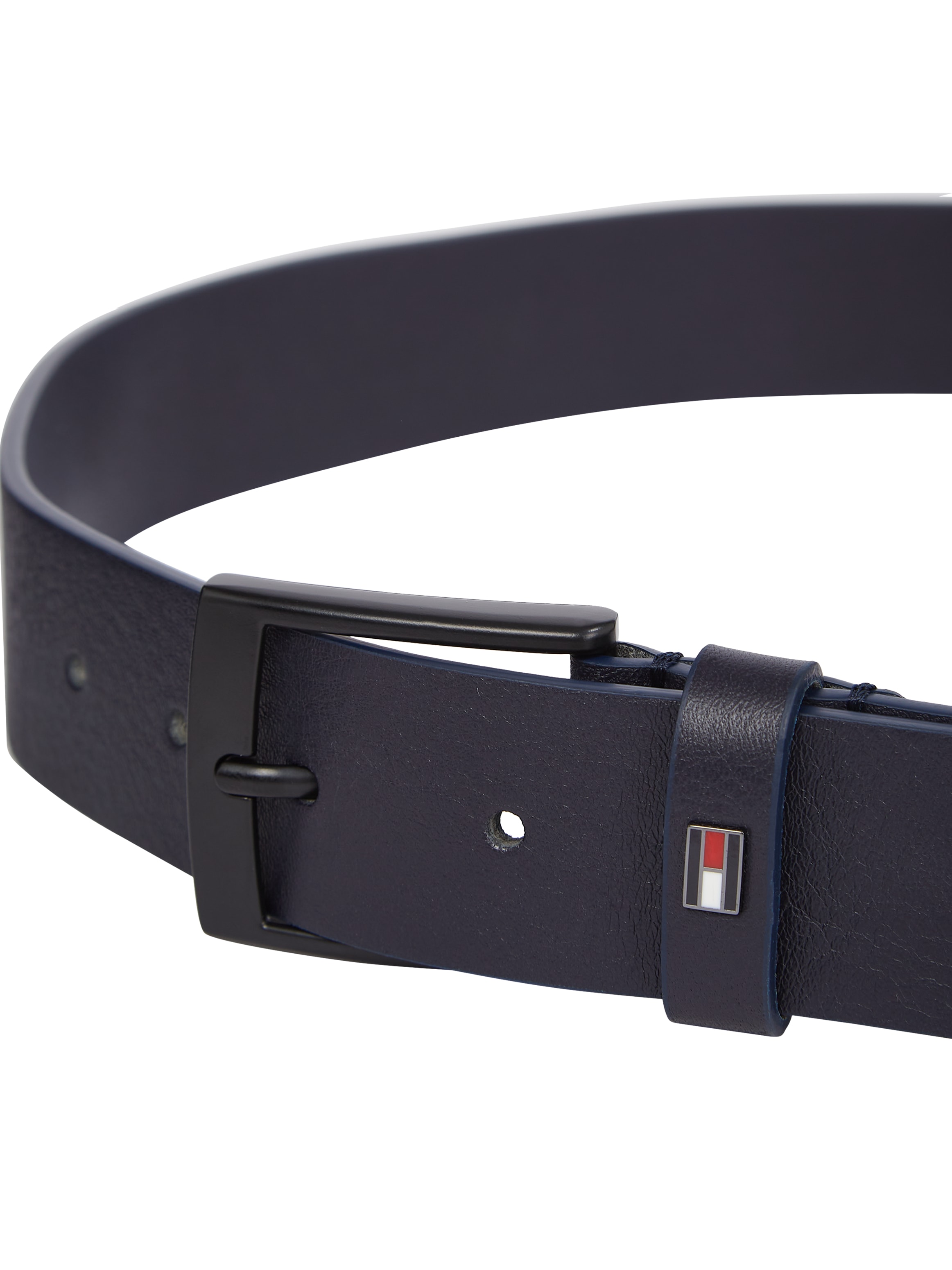 Tommy Hilfiger Ledergürtel »ADAN 3.5 cm breit EXT«, Metalllogopatch, Einfachdornschnalle