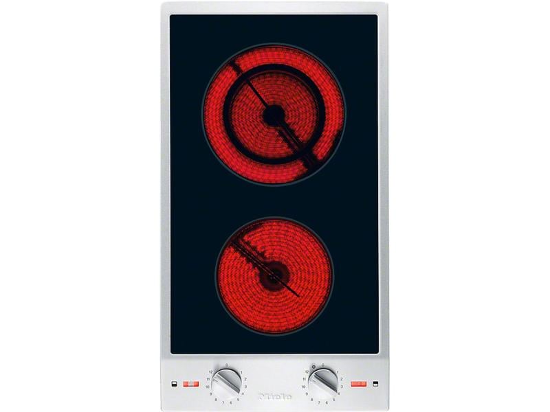 Miele Glaskeramik-Kochfeld CombiSet CS 1112E Edelstahl Glaskeramik-Kochfeld mit 2 Herdplatten