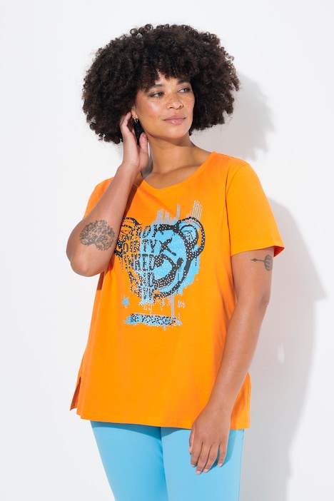 T-Shirt, Boxy Fit, Teddy-Motiv
