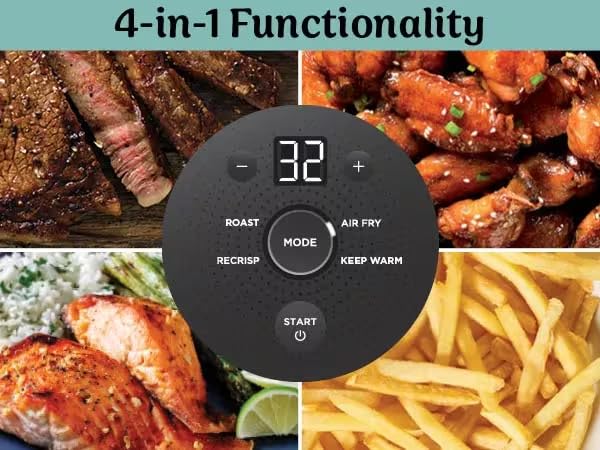 Ninja Crispi 4-in-1 Portable Glass Air Fryer Cooking System, 1500W, 4QT & 6-Cup TempWare Glass Containers with Storage Lids, Microwave, Freezer & Dish