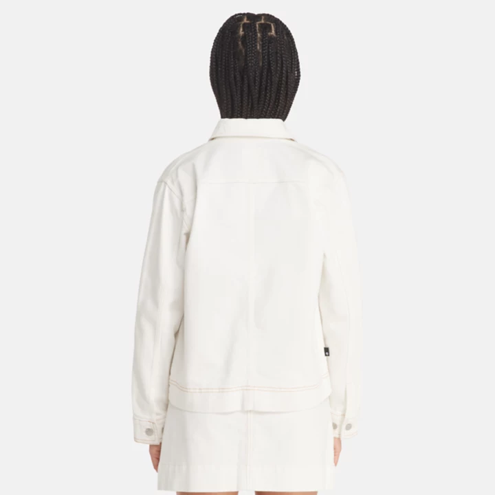 Veste Kempshire Chore en denim avec technologie Refibra pour femme en blanc