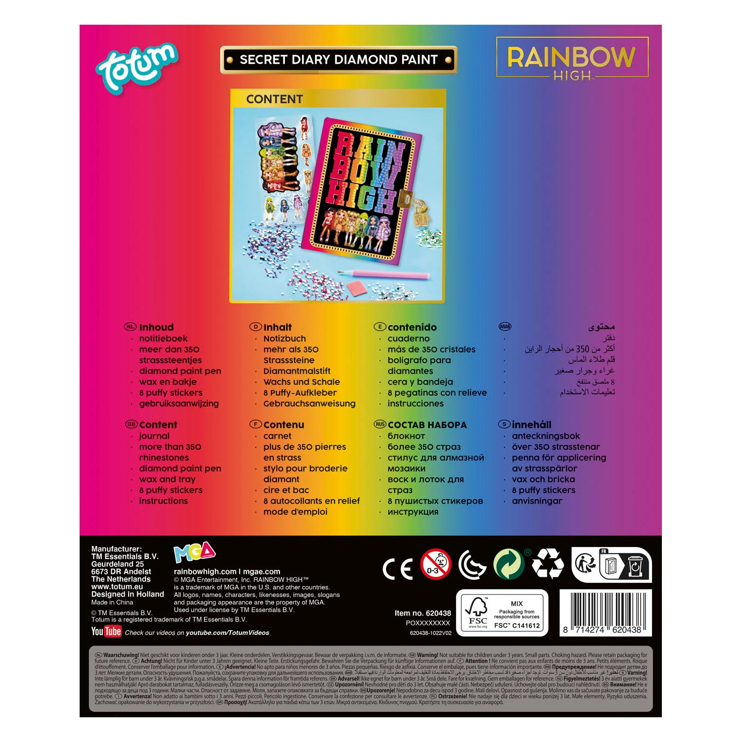 Totum Rainbow High - Geheim Dagboek Diamond Painting