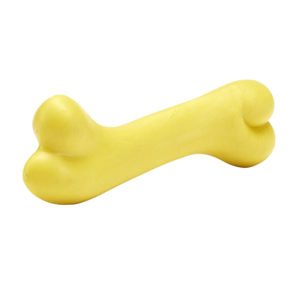 Jouet pour chien caoutchouc forme os L12 cm (3 modèles)