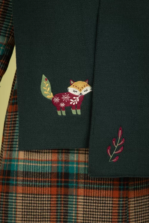 Banned Retro Scandi sjaal in groen