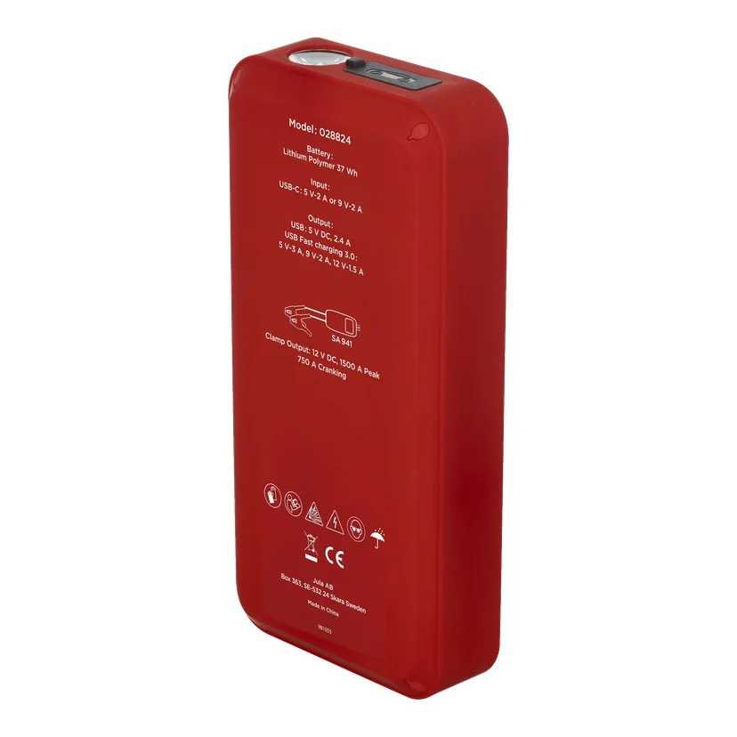 Starthjelp med powerbank 12 V  1500 A