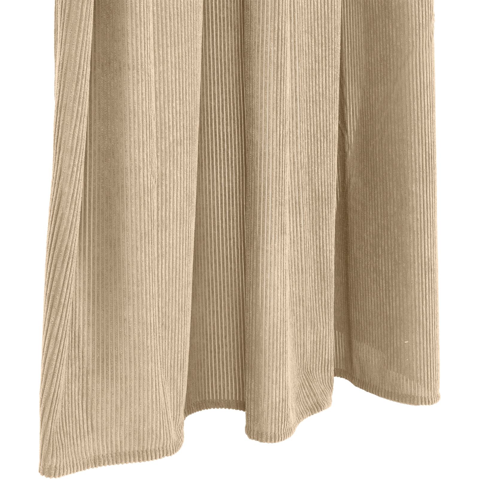 Fertigvorhang Rippenoptik beige 140 x 250 cm