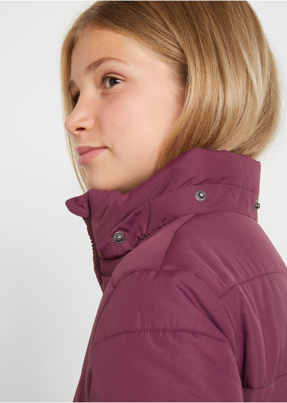 Veste matelassée fille avec capuche amovible